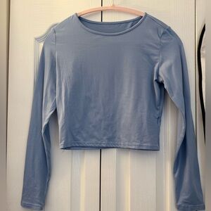 SHEIN Sky Blue Long Sleeve Top